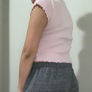 A light pink crop top from forever 21, size s